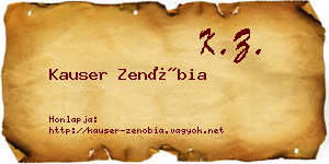Kauser Zenóbia névjegykártya